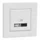 ASFORA Dupla USB gyorstöltő, A+C, 45W, fehér (EPH2700421)