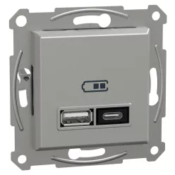 ASFORA Dupla USB töltő, A+C, 21W, alumínium (EPH2700561)