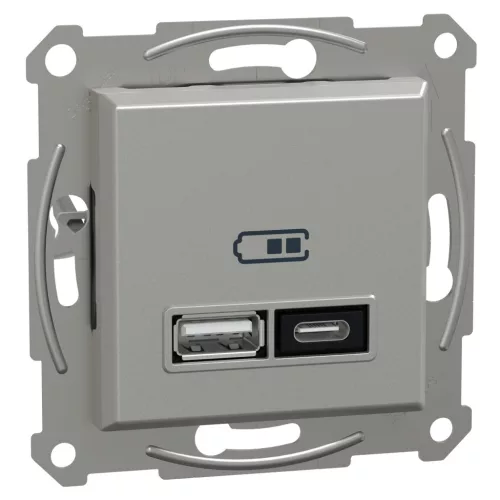 ASFORA Dupla USB töltő, A+C, 21W, alumínium (EPH2700561)