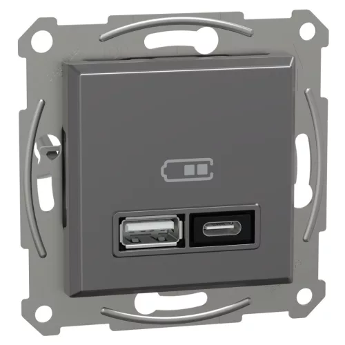 ASFORA Dupla USB töltő, A+C, 21W, antracit (EPH2700571)