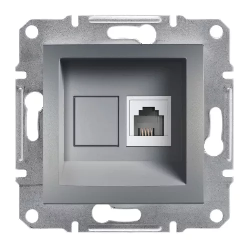 ASFORA 1xRJ11 telefon aljzat, acél (EPH4100162)
