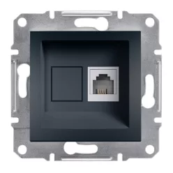 ASFORA 1xRJ11 telefon aljzat, antracit (EPH4100171)