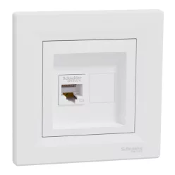 ASFORA 1xRJ45 Cat5e UTP aljzat, fehér (EPH4300121)
