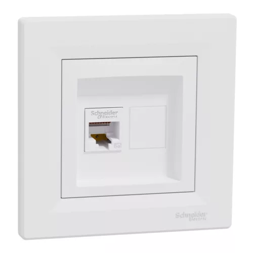 ASFORA 1xRJ45 Cat5e UTP aljzat, fehér (EPH4300121)