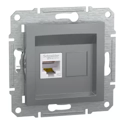 ASFORA 1xRJ45 Cat5e UTP aljzat, acél (EPH4300162)