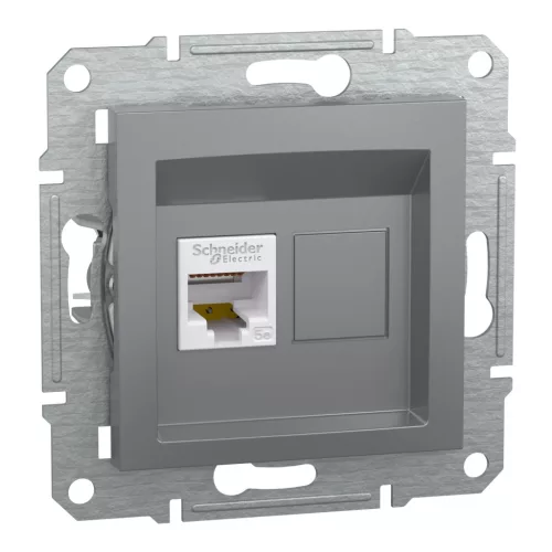 ASFORA 1xRJ45 Cat5e UTP aljzat, acél (EPH4300162)