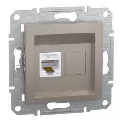 ASFORA 1xRJ45 Cat5e UTP aljzat, bronz (EPH4300169)