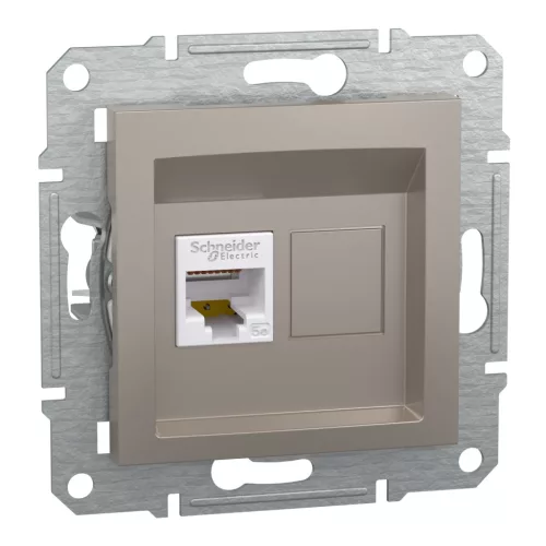 ASFORA 1xRJ45 Cat5e UTP aljzat, bronz (EPH4300169)