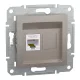 ASFORA 1xRJ45 Cat5e UTP aljzat, bronz (EPH4300169)