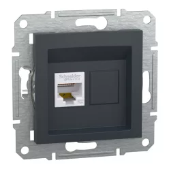 ASFORA 1xRJ45 Cat5e UTP aljzat, antracit (EPH4300171)