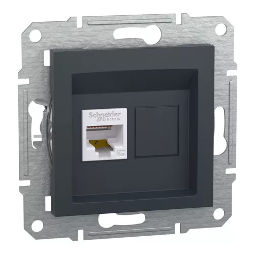 ASFORA 1xRJ45 Cat5e UTP aljzat, antracit (EPH4300171)