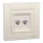 ASFORA 2xRJ45 Cat5e UTP aljzat, bézs (EPH4400123)