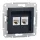 ASFORA 2xRJ45 Cat5e UTP aljzat, antracit (EPH4400171)