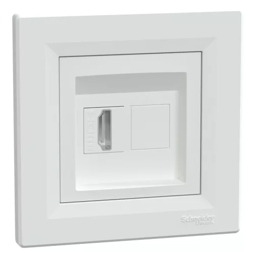 ASFORA HDMI aljzat, kerettel, fehér (EPH4500121)