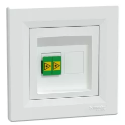   ASFORA Optikai csatlakozó, LC APC duplex, kerettel, fehér (EPH4600121)