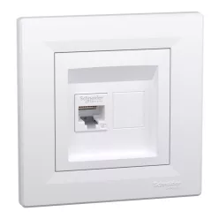 ASFORA 1xRJ45 Cat6 UTP aljzat, fehér (EPH4700121)