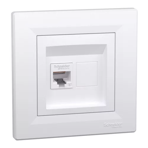 ASFORA 1xRJ45 Cat6 UTP aljzat, fehér (EPH4700121)