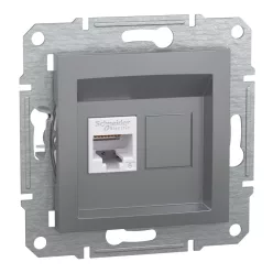 ASFORA 1xRJ45 Cat6 UTP aljzat, acél (EPH4700162)