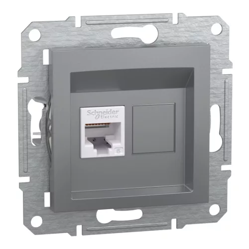 ASFORA 1xRJ45 Cat6 UTP aljzat, acél (EPH4700162)