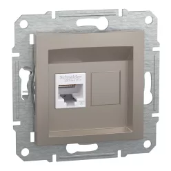 ASFORA 1xRJ45 Cat6 UTP aljzat, bronz (EPH4700169)