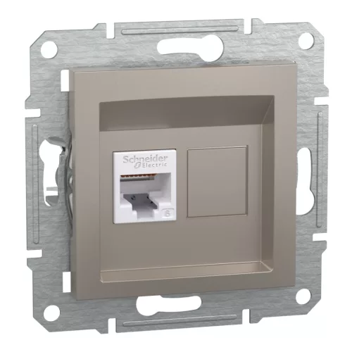 ASFORA 1xRJ45 Cat6 UTP aljzat, bronz (EPH4700169)