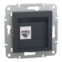 ASFORA 1xRJ45 Cat6 UTP aljzat, antracit (EPH4700171)
