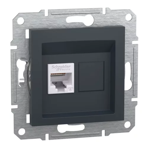 ASFORA 1xRJ45 Cat6 UTP aljzat, antracit (EPH4700171)