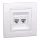 ASFORA 2xRJ45 Cat6 UTP aljzat, fehér (EPH4800121)