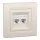 ASFORA 2xRJ45 Cat6 UTP aljzat, bézs (EPH4800123)