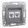 ASFORA 2xRJ45 Cat6 UTP aljzat, acél (EPH4800162)