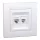 ASFORA RJ45 Cat5e UTP + RJ12 aljzat, fehér (EPH4900121)