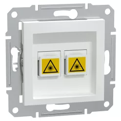   ASFORA Optikai csatlakozó, Double-SC APC Simplex, keret nélkül, fehér (EPH5370121)
