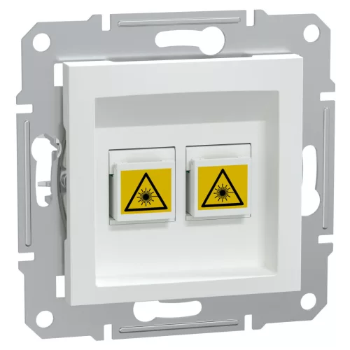 ASFORA Optikai csatlakozó, Double-SC APC Simplex, keret nélkül, fehér (EPH5370121)