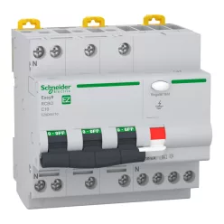   Schneider EASY9 PRO Áramvédős kismegszakító, A osztály, 3P-N, C, 10A, 30mA