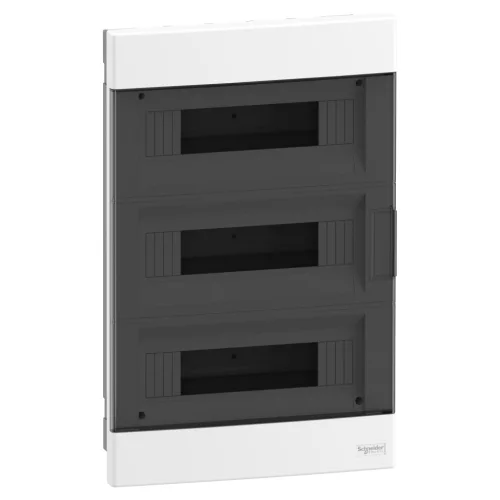 Schneider EASY9 EU Kiselosztó, füstszínű ajtó, süllyesztett, 3x12 modul, PEN