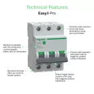 Schneider EASY9 PRO Kismegszakító, 3P, B, 6A