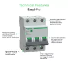 Schneider EASY9 PRO Kismegszakító, 3P, B, 25A