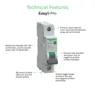 Schneider EASY9 PRO Kismegszakító, 1P, C, 40A