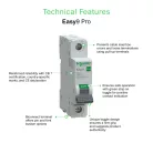 Schneider EASY9 PRO Kismegszakító, 1P, C, 63A