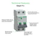 Schneider EASY9 PRO Kismegszakító, 2P, C, 16A