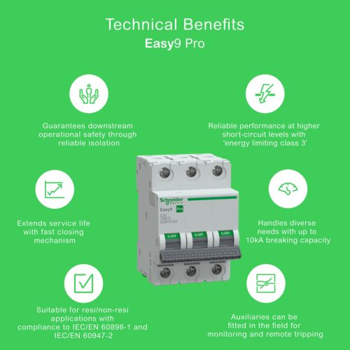 Schneider EASY9 PRO Kismegszakító, 3P, C, 20A
