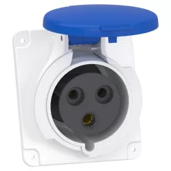  MUREVA PK (Pratika) Panelre szerelhető döntött aljzat, 2P+F, 6h, 32A, 250V, IP44, csavaros (PKF32F423)