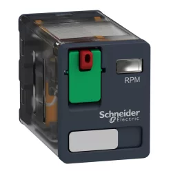   Zelio RXG Interfész relé, 2CO, 5A, 12VDC, tesztgomb, LED (RXG22JD)