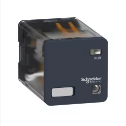  Zelio RXM miniatűr relé, 4CO, 6A, 12VDC, tesztgomb (RXM4AB1JD)