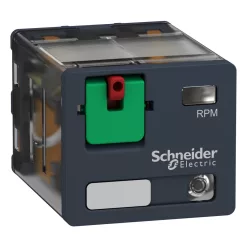   Zelio RXM miniatűr relé, 4CO, 6A, 240VAC, tesztgomb (RXM4AB1U7)