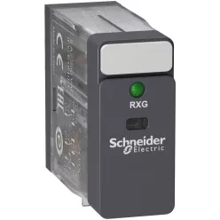   Zelio RXM miniatűr relé, 4CO, 3A, 230VAC, tesztgomb, alacsony szintű (RXM4GB1P7)