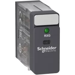   Zelio RXM miniatűr relé, 4CO, 3A, 220VDC, tesztgomb, LED, alacsony szintű (RXM4GB2MD)