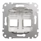 Schneider ÚJ SEDNA 2xRJ45 adapter, RDM betétekhez, fehér