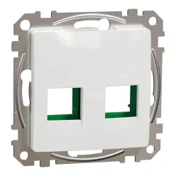   Schneider ÚJ SEDNA 2xRJ45 adapter, SYSTIMAX betétekhez, fehér