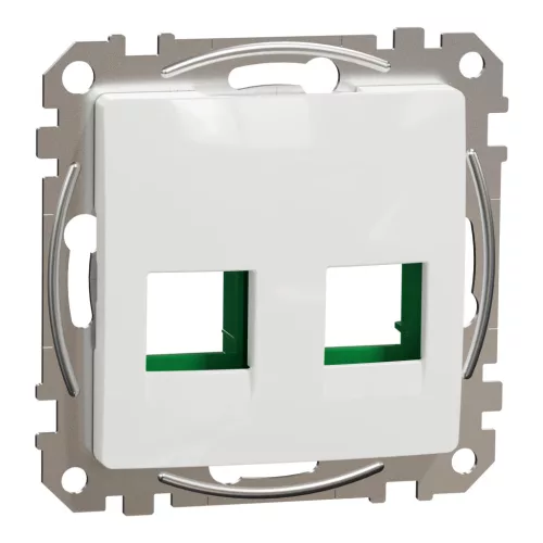 Schneider ÚJ SEDNA 2xRJ45 adapter, SYSTIMAX betétekhez, fehér